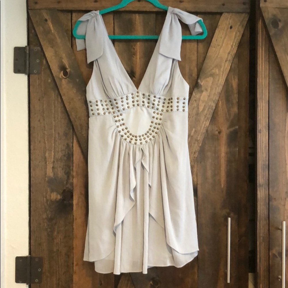 BCBG Baby Blue Studded Dress